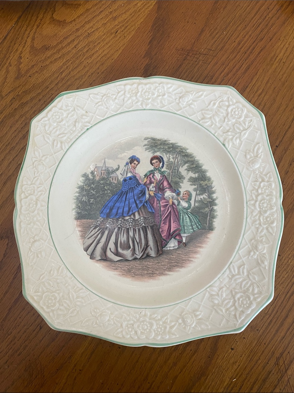 Briar Rose by Salem Plate 9 3/8” Victorian Scene